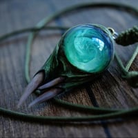 Image 2 of Teal Blue Snaggletooth Pendant