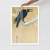 Yuki yanagi ni karasu - Blackbird - Framed matte paper poster