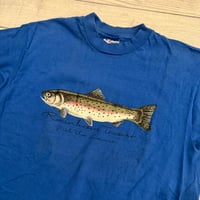 Image 2 of Vintage Navy Rainbow Trout Tee - L