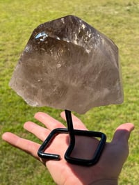 Image 6 of Smoky Quartz Natural Point With Rainbows On Stand #1456