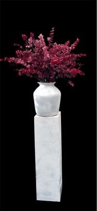 Image 2 of NEW BORDEAUX RANGE - EUCALYPTUS VASE AND MATCHING PLINTH 