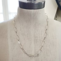 Image 4 of Sterling Silver Paperclip Chain Necklace