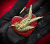 Sparrow Valentine Heart Brooch