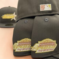 Image 3 of New Era 59Fifty Walnut/ Metallic Gold Astros 