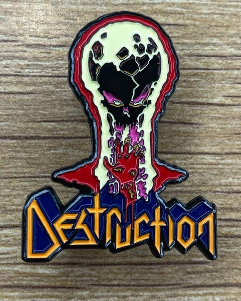 Image of Destruction - Infernal Overkill Metal Pin