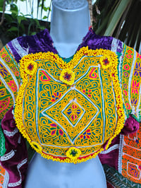 Image 2 of Vintage Fez crop tribal top pompom 35 inches