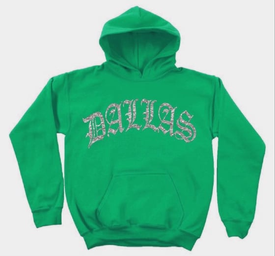 Image of DALLAS RHINESTONE HOOD (IRISH GREEN)