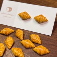 Image 1 of Butter Croissant - Stud Earrings