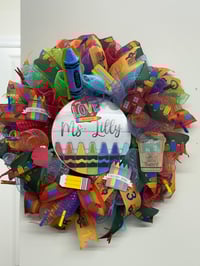Personalized Teacher Door Wreath