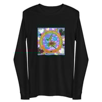 Image 1 of Swallowtail Butterfly on a Tithonia Bloom - Long Sleeved T-shirt - Black