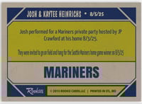 Image 2 of Josh & Kaytee Seattle Baseball Card