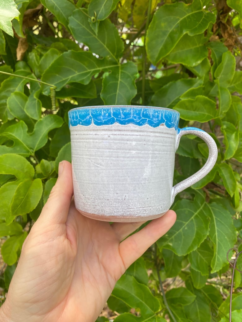 Image of Paw print Turquoise rim Mug