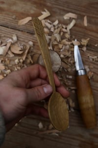 Image 2 of Oak wood eating spoon 