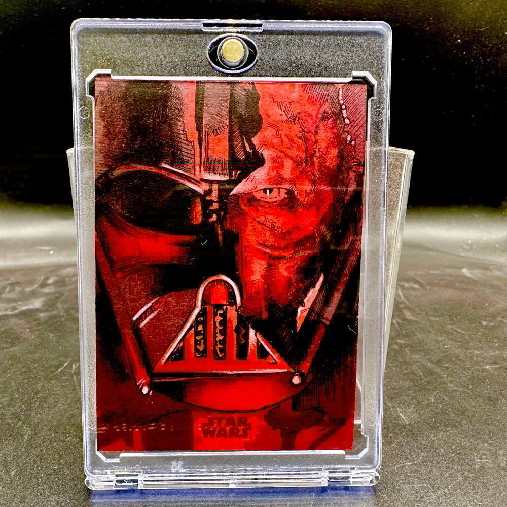 Topps Star Wars Darth Vader (cracked helmet) sketch card
