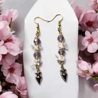 Elegant Rattlesnake Earrings With Spikes