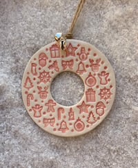 Image 8 of Ceramic Christmas Wreath with Bells