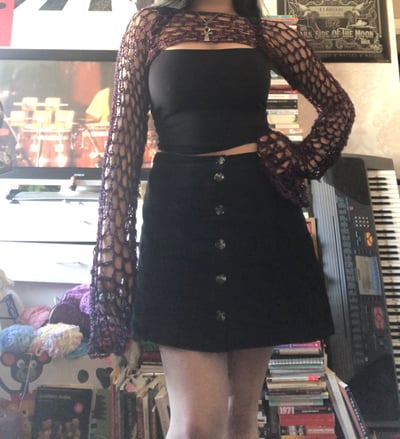 Image of Purple&Pink Fishnet Bolero 