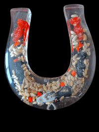 Image 2 of Clear Santa Muerte Horseshoe 