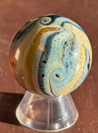 Image 1 of Blue and Caramel Junk Planet Marble 