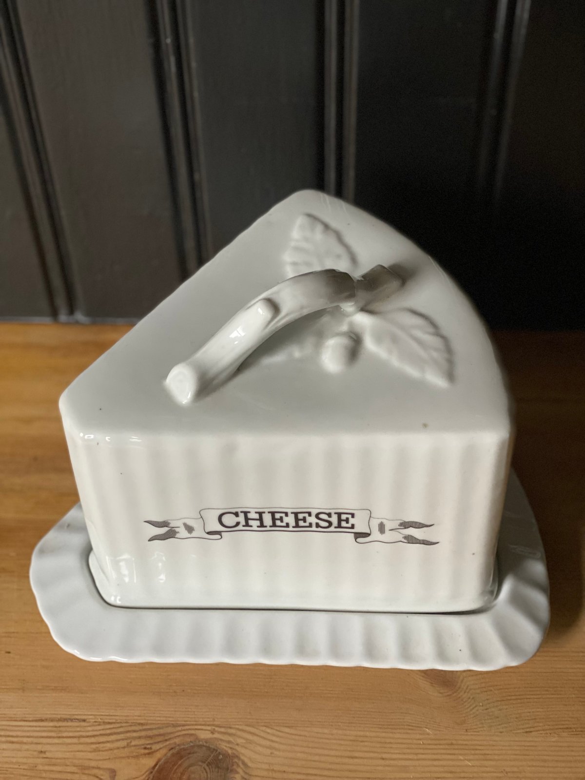 Image of Large ironstone butter dish