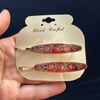 vintage treasure Enamel Barrettes 