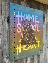 Image 3 of Homeschool Yer Heart on Reclaimed Metal