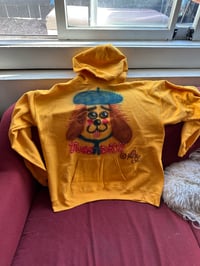 Image 1 of Tuesday Yellow Vinny Airbrushed Hoodie (XL)