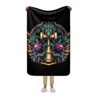 Image 1 of DAT Dragon Sherpa blanket