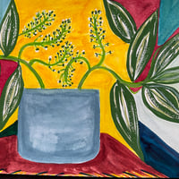 Image 3 of Blue pot with Tradescantia 