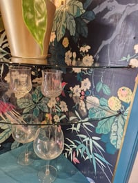 Image 3 of Mid Century Modern Luxury Corner Drinks Cabinet by Nathan - Teal Vintage Cocktail Display Unit, with