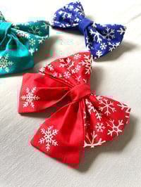 Image 2 of Snowflakes Sailor Bow / Bow Tie