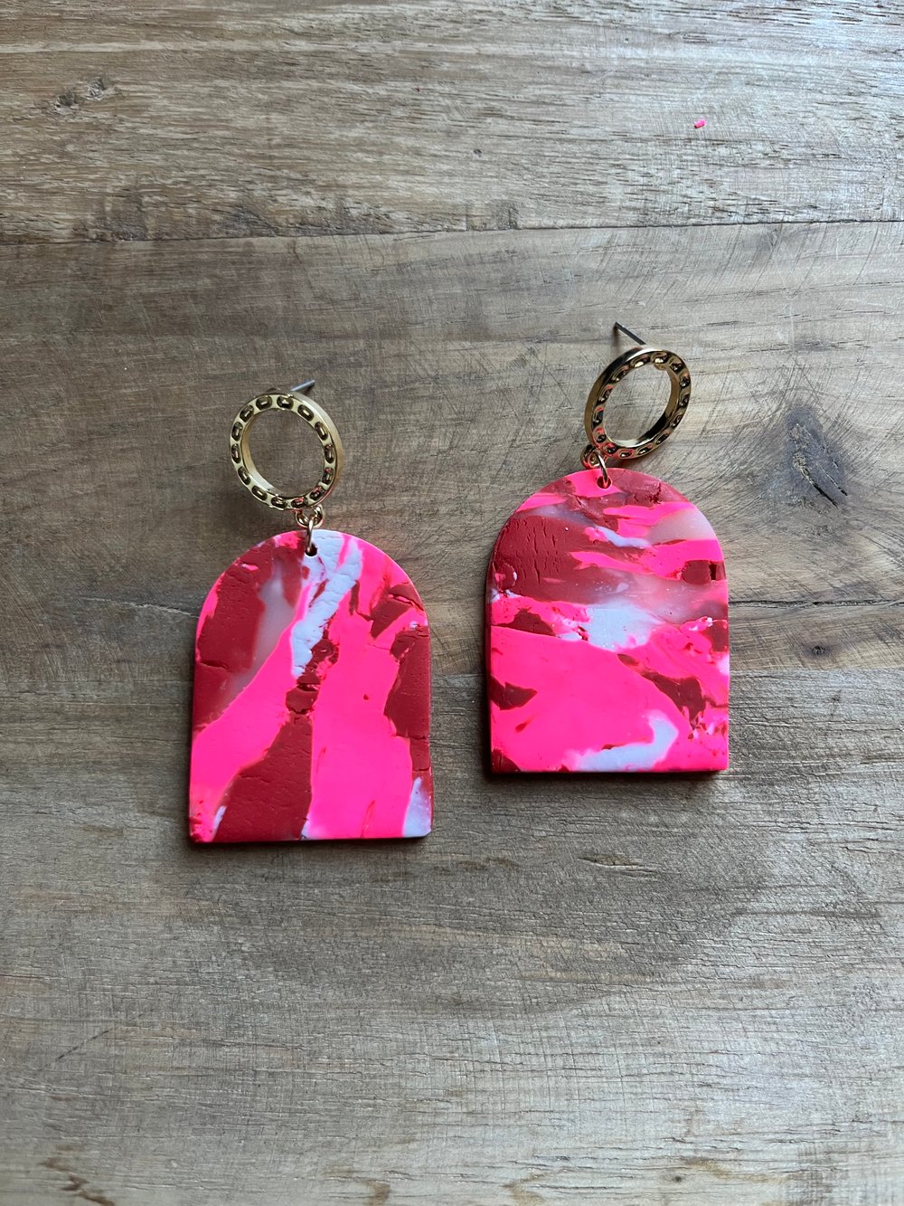 Image of Rainier in Hot Pink Mix Hoop Stud