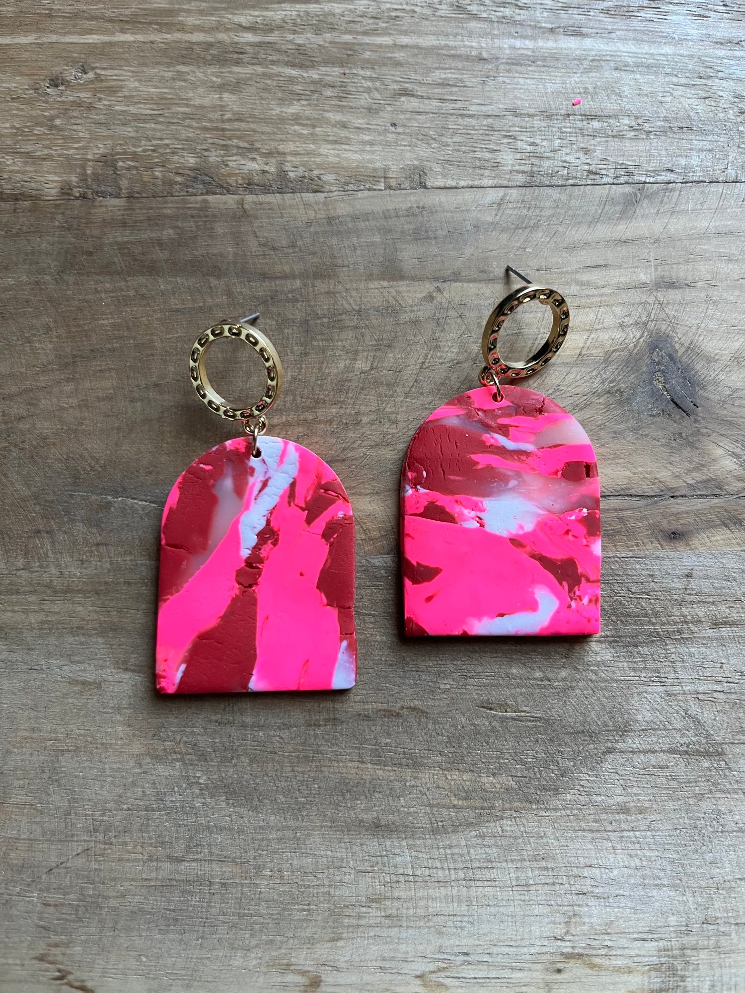 Image of Rainier in Hot Pink Mix Hoop Stud