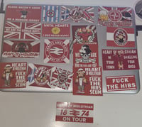 Image 1 of Pack of 18 mixed Hearts, Heart of Midlothian football/ultras stickers