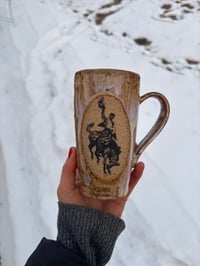 Image 6 of checkered bronco to go mug