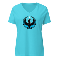 Image 5 of Women’s relaxed v-neck t-shirt - Rebel Loon Water