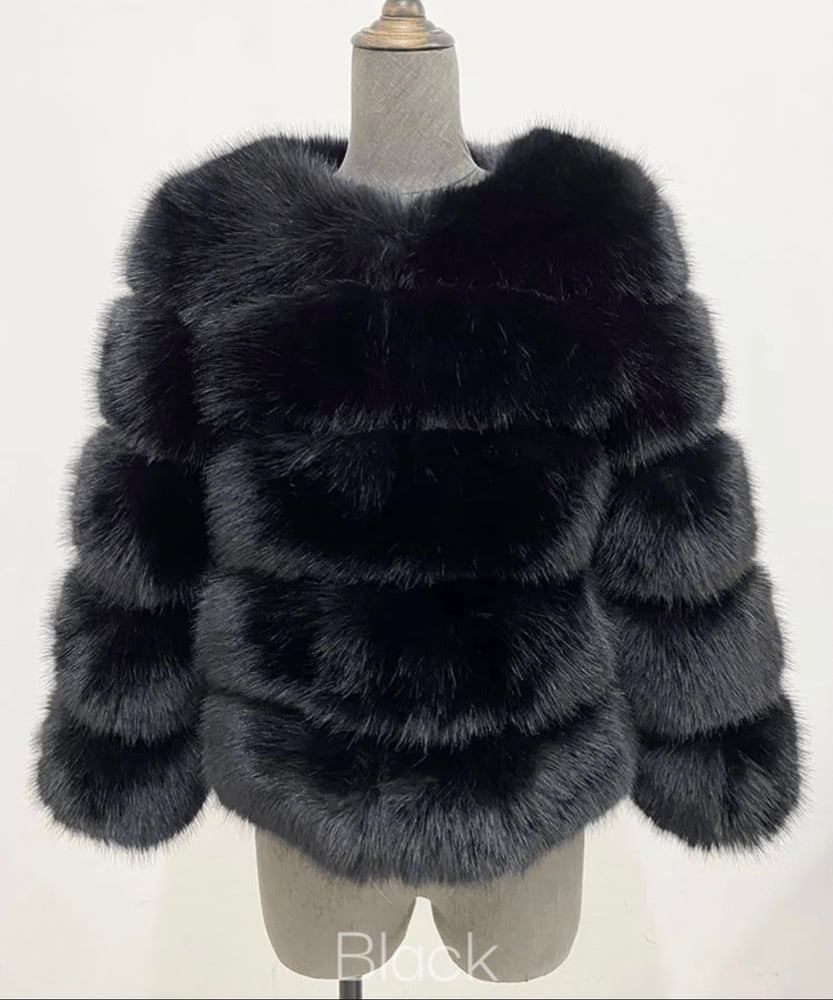 Image of Faux fur- Black 