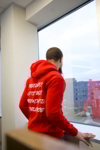 Image 3 of RED DELUXE FLEECE HOODIE 