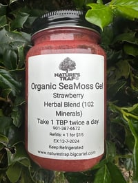 Organic SeaMoss Gel Strawberry 16oz