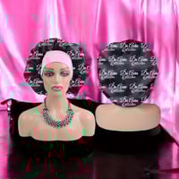 Pink & Black Satin Bonnet 