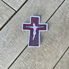 Crucifix Glitter Sticker