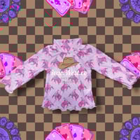 buckin pink mesh long sleeve top
