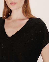 Image 4 of Top Cuello V Lurex Negro Tango