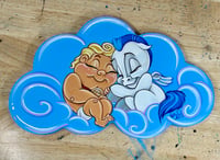 RTS Hand Painted Wood Panel- Sleeping Olympians