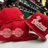 Image 2 of New Era 59Fifty Scarlet Red- White Los