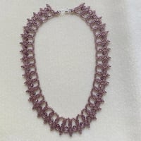 Image 4 of AMETHYST CRYSTAL LACE NECKLACE 