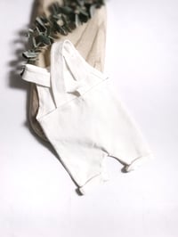 Image 3 of Newborn Dungarees for photoshoot | Dylan | off white