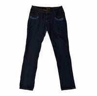 Image 4 of (30”) Vintage Charlotte Embroidered Jeans