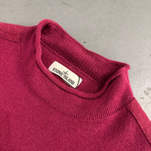 Image of AW 2018 Stone Island wool mock neck sweatshirt, size medium