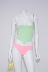 Image 2 of Pastel Green Corset 